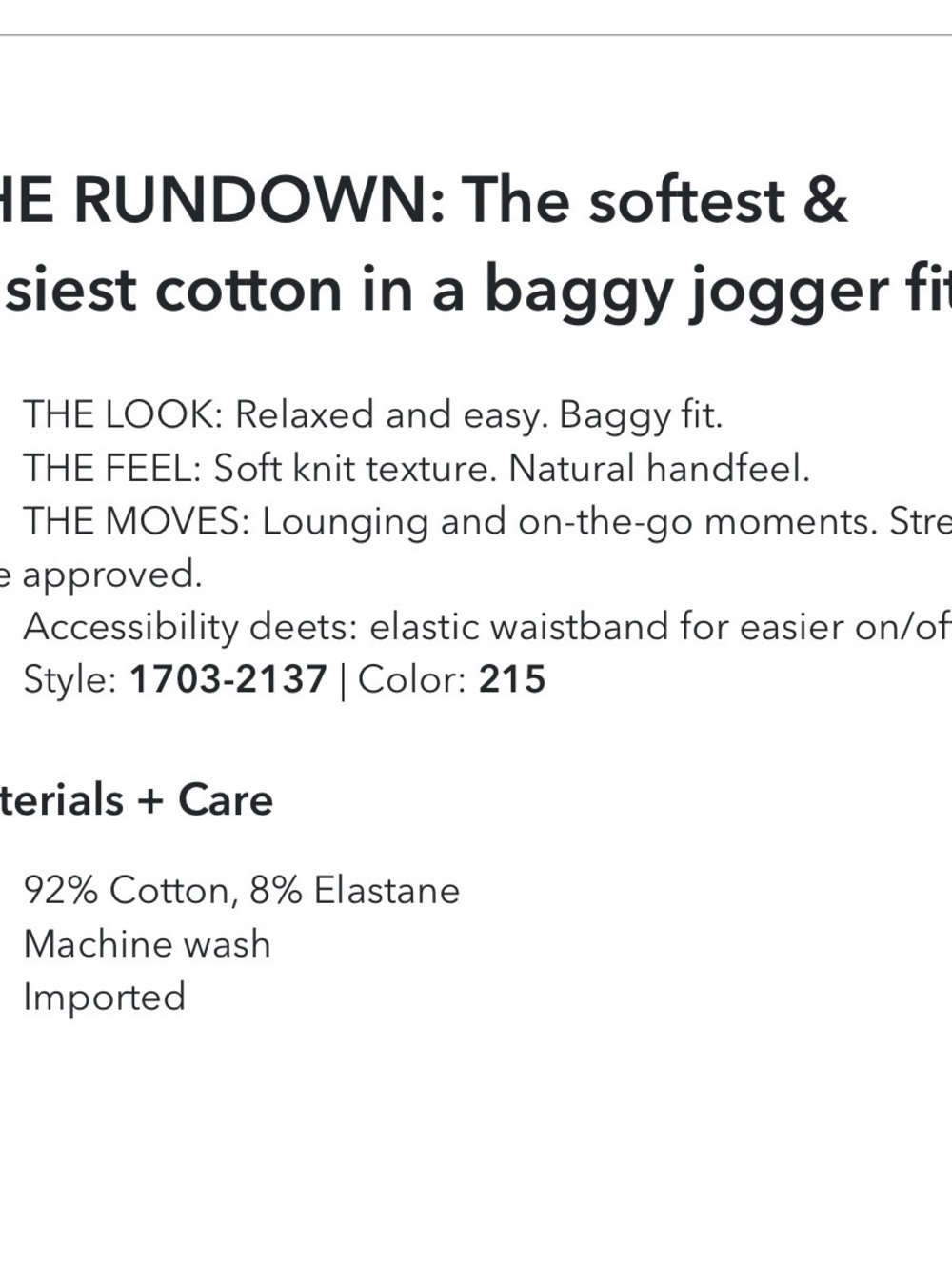 NWT OFFLINE by aerie OG cotton baggy jogger- small/long - Picture 2 of 6
